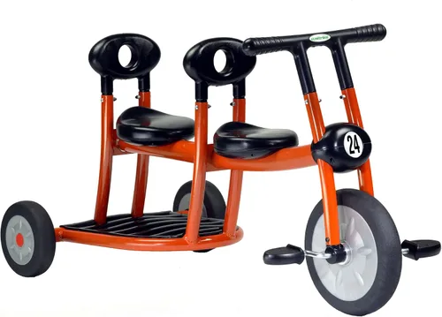 Italtrike Pilot Triciclo de doble asiento para exteriores para niños pequeños y niños, ingeniería superior, fuerte y duradero, fácil de montar,