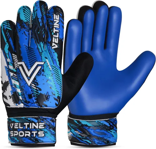 Miniatura 14 de Guantes de portero de fútbol para niños, jóvenes y adultos, guantes de portero de fútbol con protección doble en la muñeca y palmas de látex