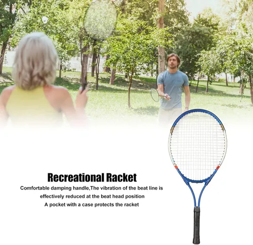 Miniatura 3 de RiToEasysports Raqueta de tenis para adultos, de aleación de aluminio de 27 pulgadas, ligera, para principiantes, jugadores intermedios