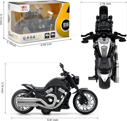 Miniatura 2 de Motocicleta de juguete, juguete de motocicleta con sonidos y luces, modelo de motocicleta de aleación 1:12 para niños, juguete de motocicleta