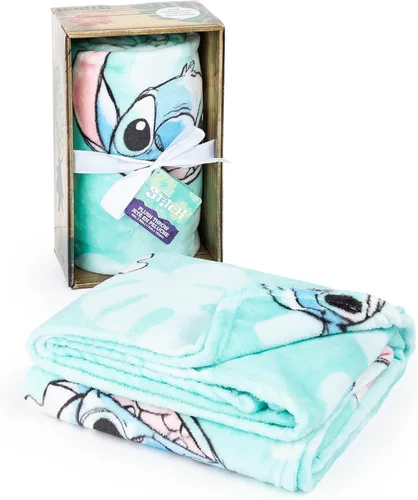 Miniatura 2 de Jay Franco Disney Lilo & Stitch Manta Decorativa con Caja de Regalo - Ropa de Cama de Forro Polar Floral Súper Suave Edición Especial para Niños