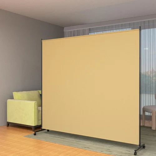 Miniatura 9 de Divisor de habitación/pantalla de privacidad de un solo panel con ruedas giratorias y frenos, partición elegante y versátil para el hogar, oficina