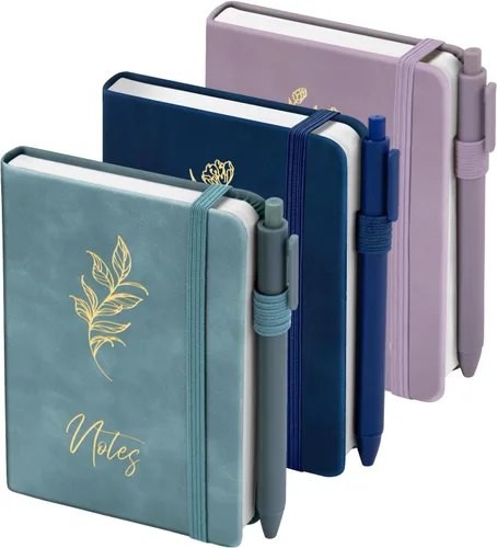 Miniatura 11 de 3 paquetes de cuadernos de bolsillo para diario, A6 pequeño, total 360 páginas, cuadernos para tomar notas, diarios para escritura, mini blocs