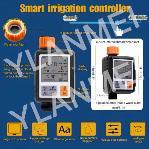 Miniatura 3 de 360° Curved Garden Automatic Irrigation System, Adjustable Nozzle, Water-Saving Design, Fogging Irrigation Kit, Quick Installation Drip Irrigation