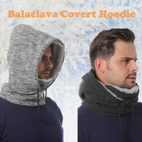 Miniatura 4 de Pasamontañas de forro polar grueso para invierno, resistente al viento, para el cuello, gorros, pasamontañas, talla única