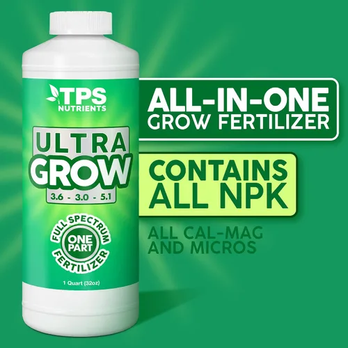 Miniatura 4 de TPS NUTRIENTS Fertilizante vegetal Ultra Grow de una parte con todos los NPK Cal-Mag y Micros, 1 cuarto de galón (32 onzas)