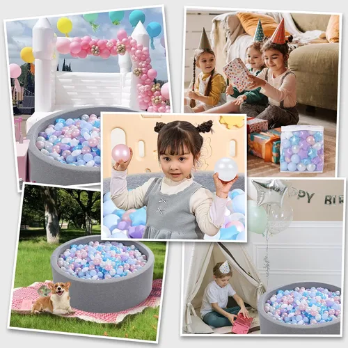 Miniatura 6 de Star Ball Pit Balls for Toddlers - 100 200 500 Pack Phthalate & BPA Free Plastic Toy Balls for Kids, Ball Pool Play Tent, Baby Kiddie Pool Water