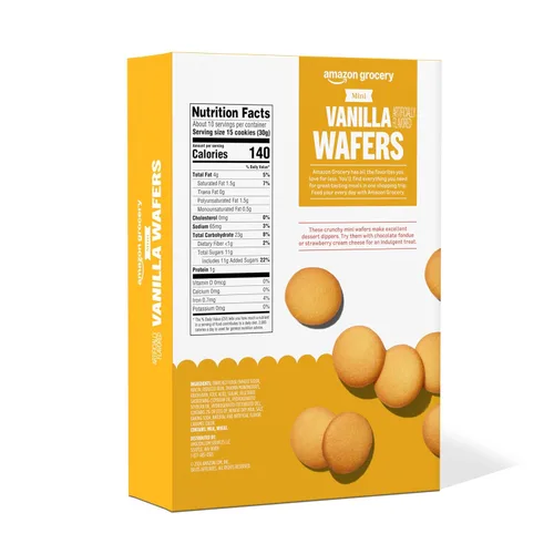 Miniatura 2 de Amazon Grocery, Mini Galletas de Vainilla, 11 onzas (anteriormente Happy Belly, el empaque puede variar)