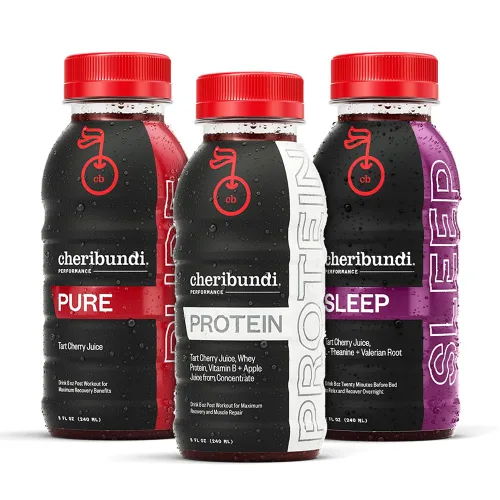 Miniatura 10 de Cheribundi PROTEIN Zumo de cereza ácida – Proteína de suero de jugo de cereza agria – Recuperación de entrenamiento de atleta profesional – Bebidas