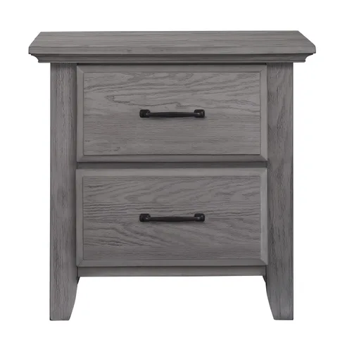 Miniatura 2 de Soho Baby Chandler Premium - Mesita de noche con 2 cajones, color gris grafito