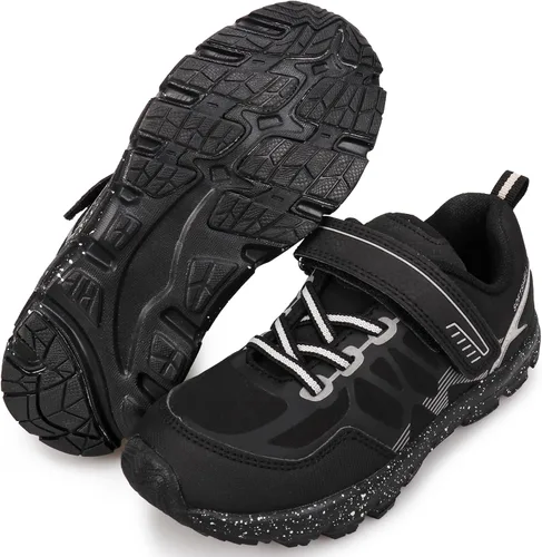 Miniatura 6 de UOVO Botas de senderismo resistentes al agua para niños, zapatos para caminar al aire libre, antideslizantes, al tobillo, zapatos deportivos