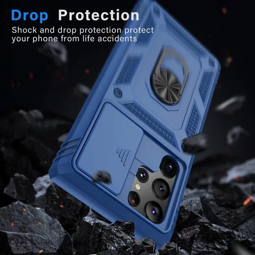 Miniatura 6 de PASNEW Funda para Samsung Galaxy Note20 Ultra, cubierta de cámara de grado militar resistente de cuerpo completo a prueba de golpes con patada