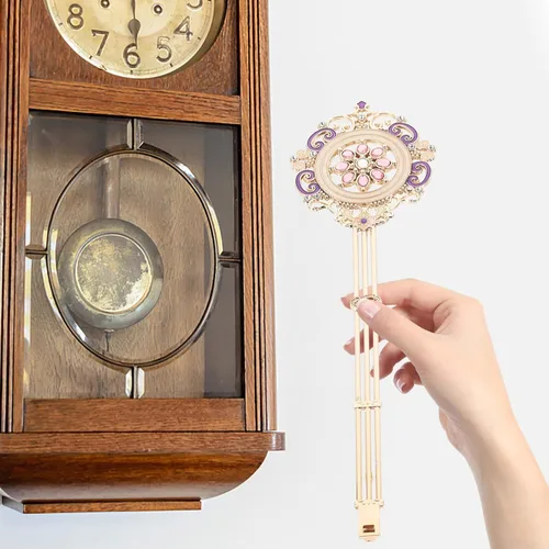 Miniatura 3 de Yardwe Piezas de repuesto de martillo de péndulo de cuarzo para relojes de pared, accesorio de movimiento de reloj de metal para proyectos