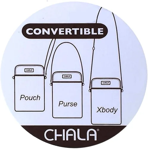 Miniatura 3 de Chala - Bolsa cruzada de piel sintética multicolor con correa ajustable para teléfono celular