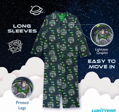 Miniatura 4 de Disney Boys' Toy Story 2-Piece Loose-fit Button Down Pajama Set, Soft & Cute for Kids