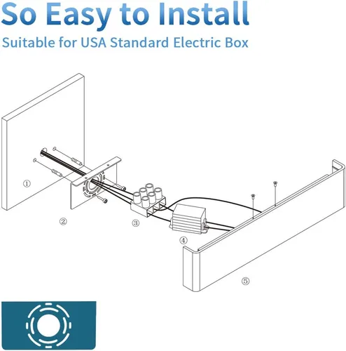 Miniatura 7 de Aipsun Luz de tocador LED moderna mate blanca de 15.75 pulgadas hacia arriba y hacia abajo para accesorios de iluminación de pared de baño