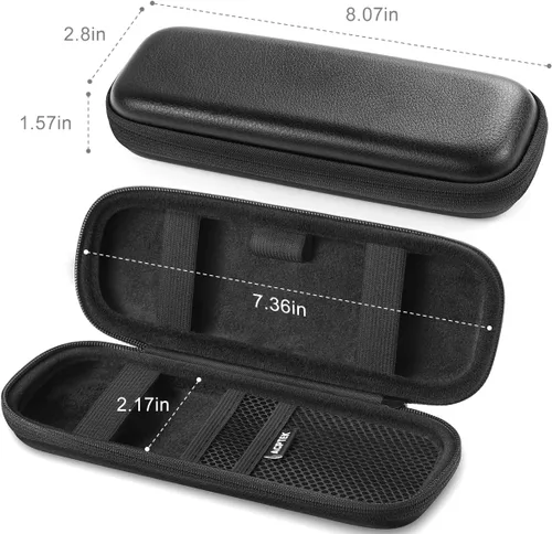 Miniatura 5 de AGPTEK Estuche Soporte para Apple Pencil, Funda Delgada de Cuero PU Portátil Bolsa Cubierta Compatible con Accesorios Apple Pen, Cable USB, Negro