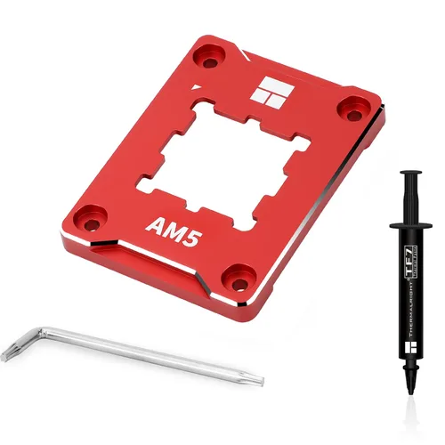 Thermalright ASF-RED AM5 Soporte para CPU, marco de fijación antiflexión correctivo, montaje fijo AM5 de ajuste completo sin marcas, marco de Rojo