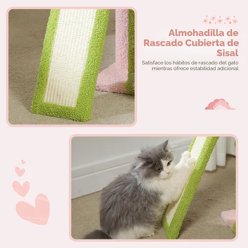 Miniatura 7 de PETEPELA - Árbol para gatos con flores, torre de 32 pulgadas para interiores, condominio para gatos pequeños con rampa de sisal para rascar, hamaca