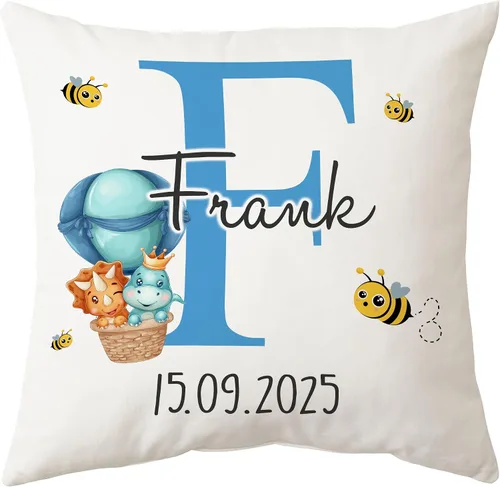 Miniatura 9 de Hyturtle Almohada personalizada para niños y niñas (inserto incluido) Regalos - Cojín de guardería - Nuevo regalo para bebé niño niña - Almohada