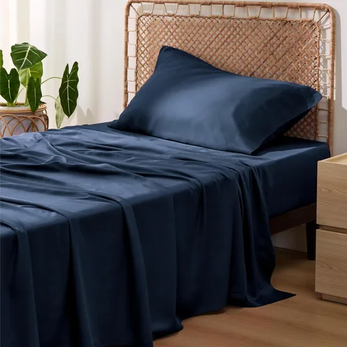 Miniatura 38 de Bedsure Juego de sábanas de tamaño King, sábanas refrescantes King, rayón derivado del bambú, bolsillo profundo de hasta 16 pulgadas, sábanas 03