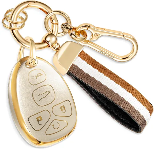 Miniatura 9 de para Buick - Funda para llavero con llavero de cuerda trenzada metálica anti-pérdida mejorada, carcasa suave de TPU exquisita para Avenir Envision