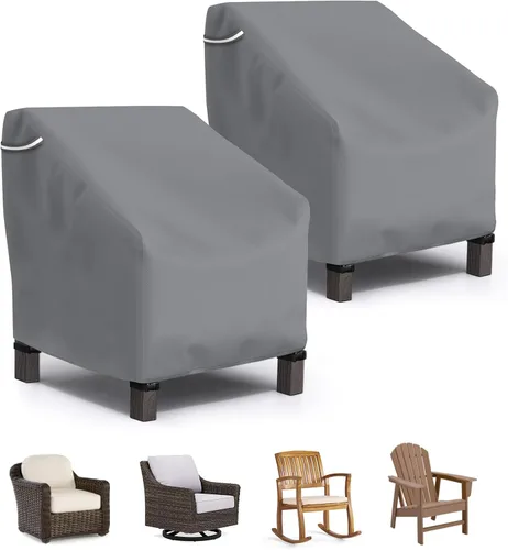 Miniatura 10 de STARTWO Fundas apilables para sillas de patio, resistentes e impermeables, para muebles de exterior, se adapta a 4-6 sillas de comedor apilables, 36