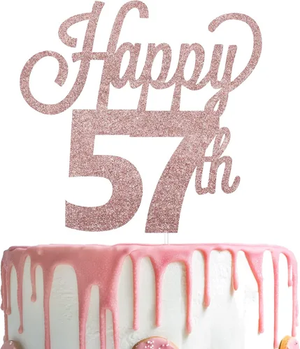Miniatura 94 de LINGTEER - Decoración para pastel con texto "Happy Birthday 100", color negro