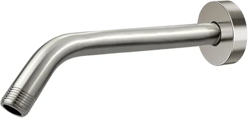 Miniatura 12 de Brazo de ducha con brida, tubo de ducha montado en la pared, adecuado para ducha fija de repuesto y cabezal de ducha de mano (6 pulgadas, cromado)