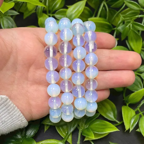 Miniatura 450 de Gem Avenue Handmade Round Bead Stretch Bracelet Unisex Natural Stone Beaded Jewelry for Men & Women, Elastic Wristband for Daily Wear