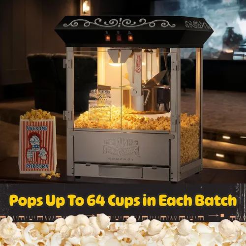 Miniatura 3 de Máquina para palomitas de maíz perfectas Great Northern de 10 oz, hace 12 cuartos de galón, Negro