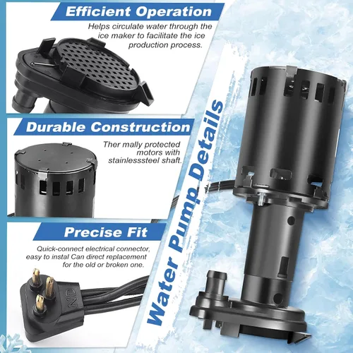 Miniatura 5 de 9161079-06 2700RPM 230V Máquina para máquina de hielo Reemplazo de bomba de agua para ICE-O-Matic Cornelius 60/50Hz 6GPM, reemplazo 9161076-02