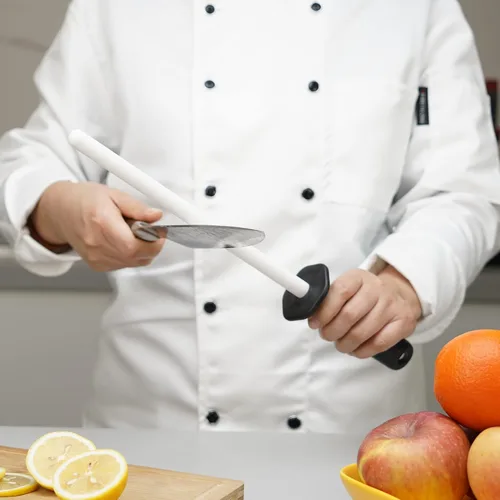 Miniatura 5 de SHARPAL 118N Afilador Profesional de Cerámica de Afilado Fino y Acero de Pulido para Cocina, con Tapa Anti-Rotura