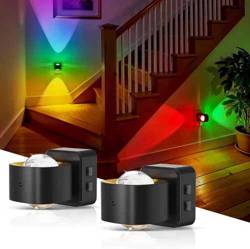 Miniatura 12 de L LOHAS LED Proyector de luz nocturna, luces nocturnas enchufables a la pared, 2000 K/3000 K/5000 K, luz nocturna de temperatura de color ajustable