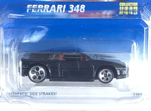 Miniatura 7 de Hot Wheels Black Ferrari 348 Collector #443 Coolest to Collect Card 5 DOT Wheel