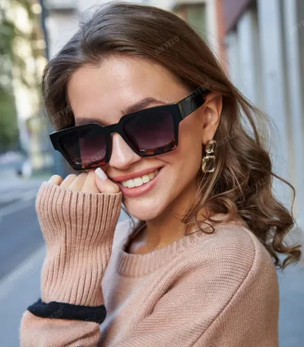Miniatura 146 de AIEYEZO Gafas de sol cuadradas para mujeres y hombres, gafas de sol cuadradas con montura gruesa, estilo de diseñador simple