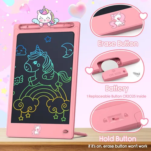 Miniatura 7 de FLUESTON Juguetes Tableta de Escritura LCD para Niños Pequeños, Juguetes para Niños y Niñas de 3, 4, 5, 6, 7, 8 años, 8.8 pulgadas, 1 unidad en 1