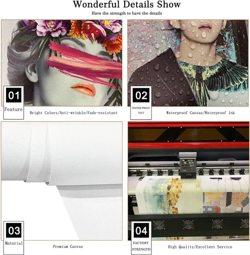 Miniatura 7 de HoozGee Juego de 6 pósteres enmarcados de maquillaje de moda, decoración de pared con marco de París, impresiones artísticas de pared