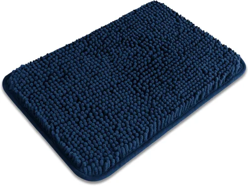 Miniatura 454 de Alfombra de baño pequeña de 12 x 18 pulgadas, lavable y absorbente, antideslizante, alfombra de baño de felpilla gruesa y suave para baño, ducha