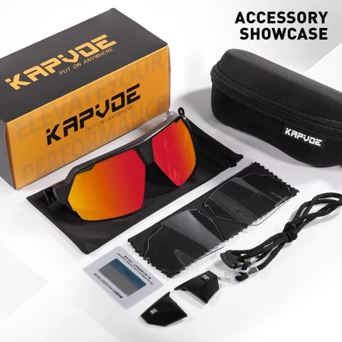 Miniatura 5 de KAPVOE Gafas de sol polarizadas de ciclismo gafas deportivas UV400 protección hombres mujeres gafas de bicicleta