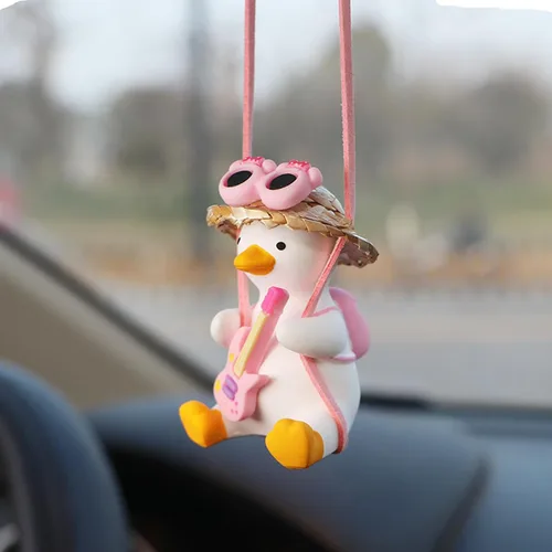 Miniatura 11 de Espejo retrovisor de oso Accesorios para colgar Lindo oso Sentado Sofá Comiendo Helado Coche Colgante Adorno Colgante Interior Espejo Retrovisor