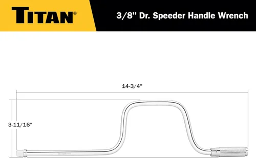 Miniatura 3 de Titan 68103 - Manija de velocidad de 3/8 pulgadas, negra