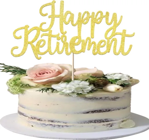 Miniatura 7 de 1 paquete de decoración para tartas con purpurina «We Will Miss You», decoración de tartas de pensión para feliz jubilación, despedida