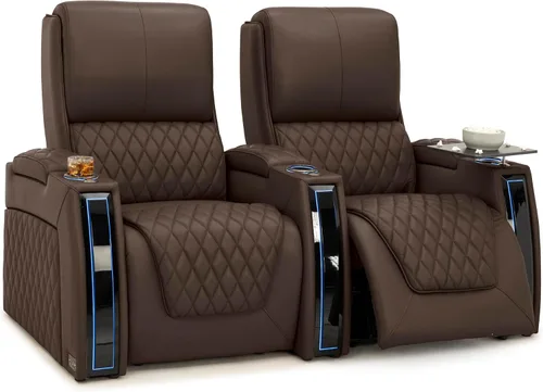 Miniatura 19 de Seatcraft Apex Zero-Gravity CoolZero - Asiento de cine en casa de cuero italiano, reposacabezas eléctrico, lumbar eléctrico, reclinable eléctrico