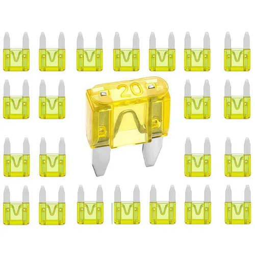 UZAKA Paquete de 100 fusibles automáticos de 20 amperios, APM/ATM, 32 V, mini cuchilla, fusibles estilo cuchilla de 20 A, fusibles para automóvil,