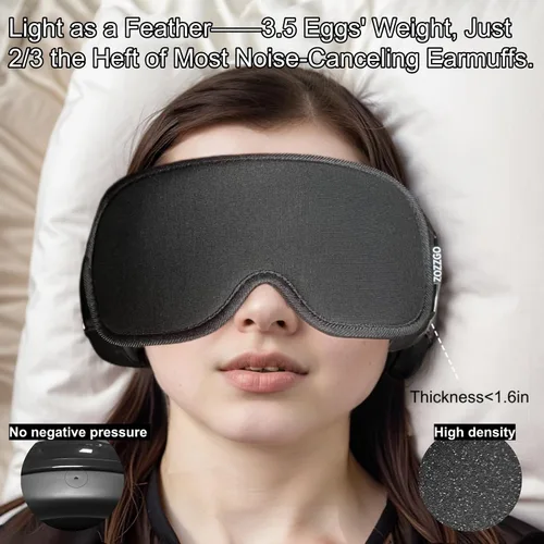 Miniatura 4 de Set de orejeras con reducción de ruido y máscara para los ojos para dormir, juego de orejeras con cancelación de ruido y máscara de dormir 3D