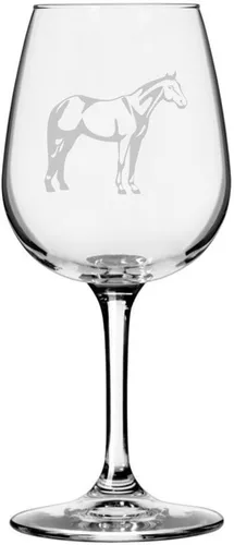 Miniatura 41 de Morgan Body Horse - Copa de vino grabada multiusos (12.75 onzas)