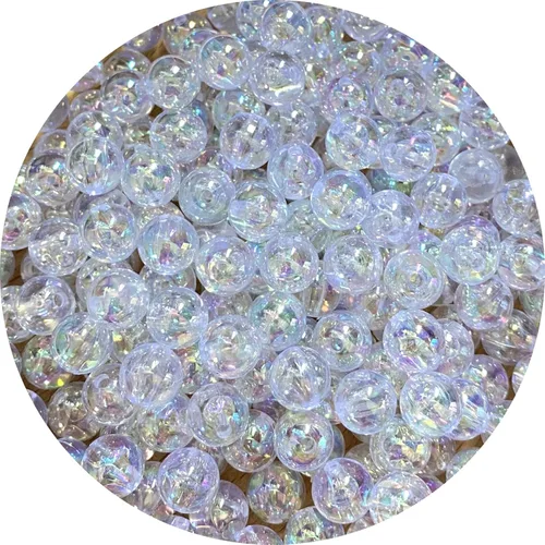 1000 cuentas redondas acrílicas de burbujas de 0.236 pulgadas AB coloridas de plástico sueltas espaciadoras para manualidades, collares, pulseras,