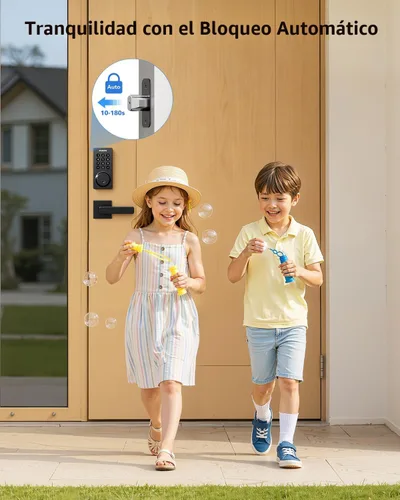 Miniatura 7 de Philips Cerradura de puerta inteligente WiFi con asa, control remoto con aplicación WiFi integrada, cerraduras de puerta de entrada sin llave