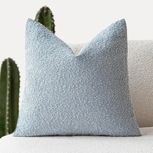 Miniatura 29 de Foindtower Fundas de almohada decorativas con textura de boucle, fundas de almohada sólidas, neutrales, suaves y acogedoras para silla, sofá